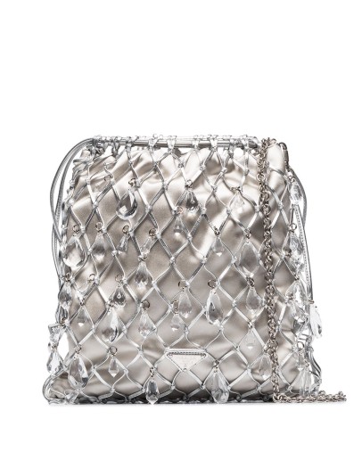 crystal-embellished crossbody bag