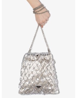 crystal-embellished crossbody bag