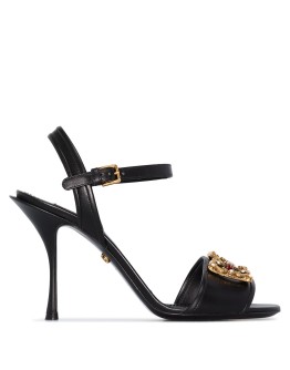 Amore 90mm logo plaque sandals