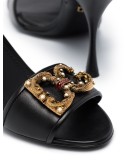 Amore 90mm logo plaque sandals