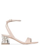 65mm crystal-embellished patent-leather sandals