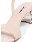 65mm crystal-embellished patent-leather sandals