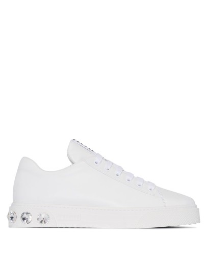 embellished sole lace-up sneakers