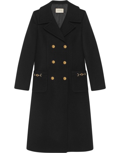 double-breasted mid-length coat
