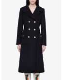 double-breasted mid-length coat
