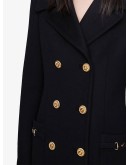 double-breasted mid-length coat