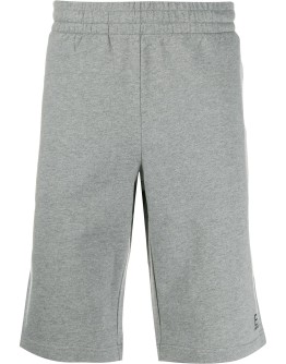 raised logo track shorts