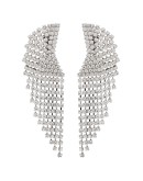 cascade crystal clip earrings