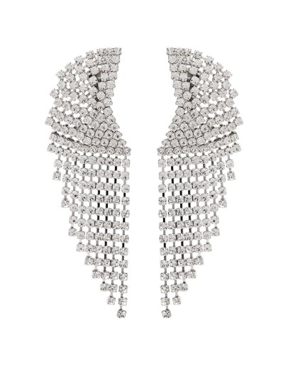 cascade crystal clip earrings