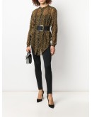 leopard-print wool shirt
