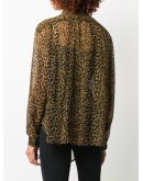 leopard-print wool shirt