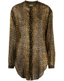 leopard-print wool shirt