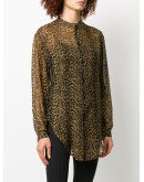 leopard-print wool shirt