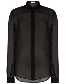 sheer button-up shirt