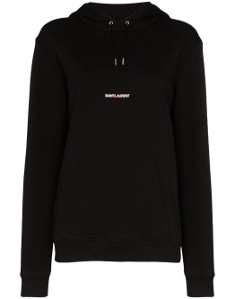 logo-print cotton hoodie
