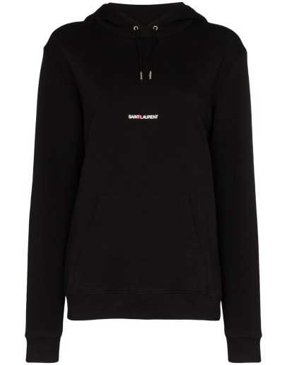 logo-print cotton hoodie