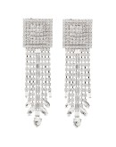 square cascade crystal earrings