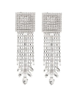 square cascade crystal earrings
