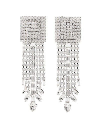 square cascade crystal earrings