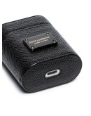 logo-print leather airpods case