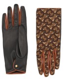 cashmere lining monogram print gloves