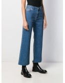 cropped straight leg jeans 