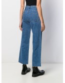 cropped straight leg jeans 