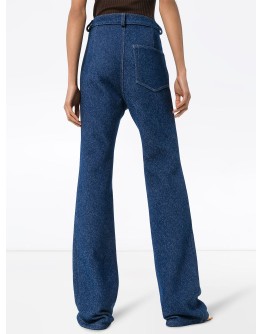 high-rise straight-leg jeans