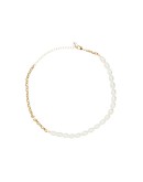 gold-plated Duel pearl necklace