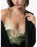 gold-plated Duel pearl necklace