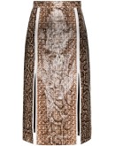 snake print FF motif skirt