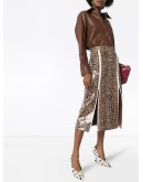 snake print FF motif skirt