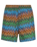 zigzag-print swim shorts
