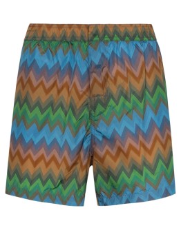 zigzag-print swim shorts