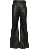 flared leather trousers