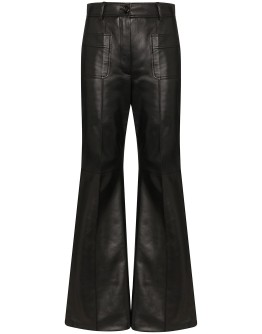 flared leather trousers