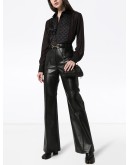 flared leather trousers