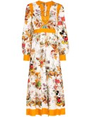 x Disney floral-print midi dress