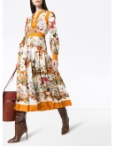 x Disney floral-print midi dress