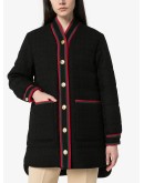 Web stripe tweed coat