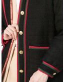 Web stripe tweed coat