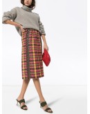 boucle tweed midi skirt