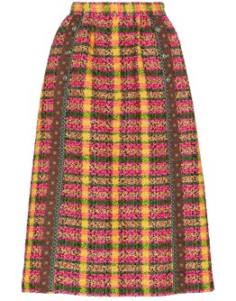 boucle tweed midi skirt