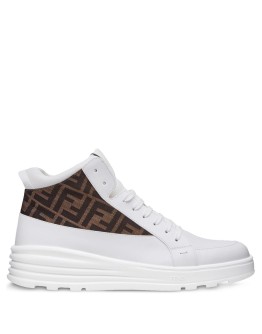 jacquard FF motif high-top sneakers