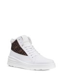 jacquard FF motif high-top sneakers