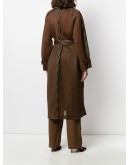 mesh belted trench coat