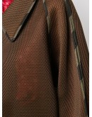 mesh belted trench coat