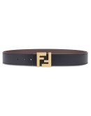 logo buckle reversible belt