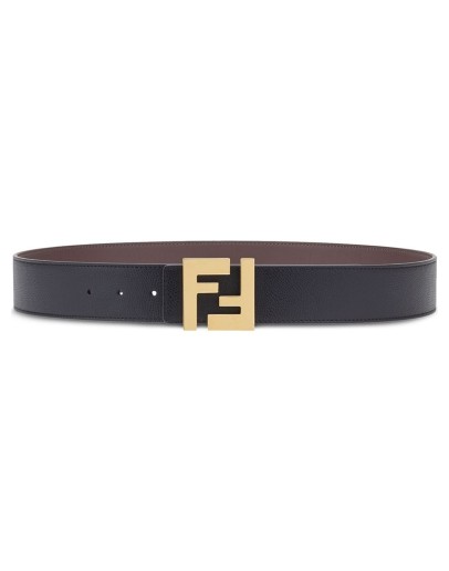 logo buckle reversible belt