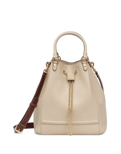 Karligraphy drawstring bucket tote